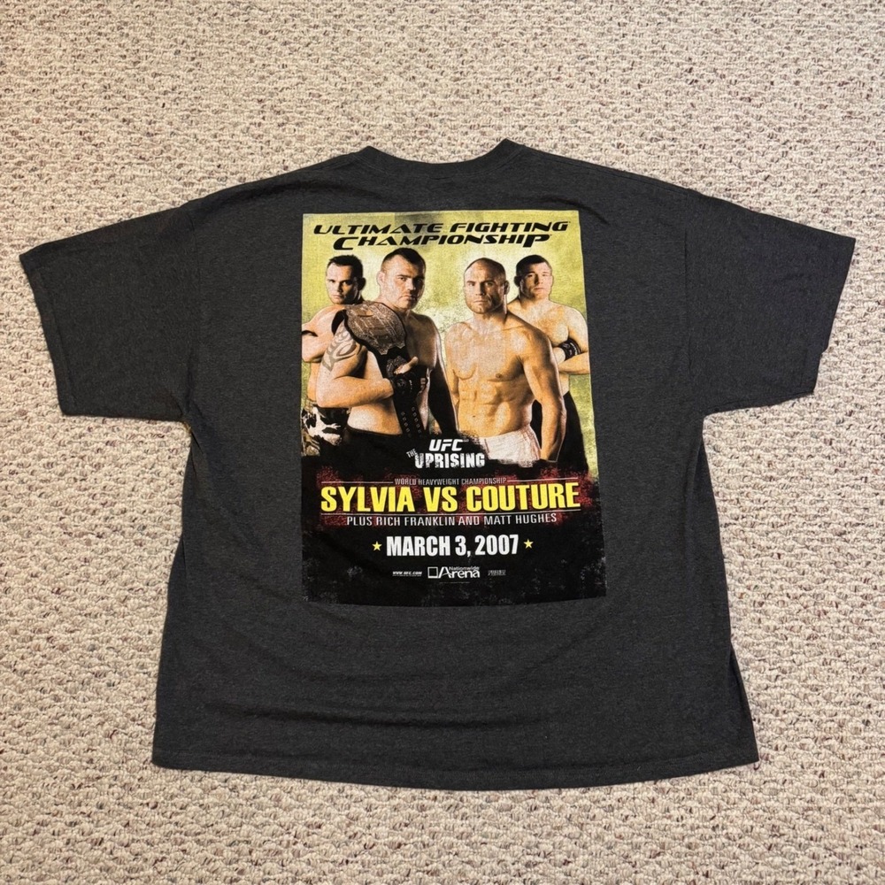 UFC 68 The Uprising Sylvia vs Couture 2007 Vintage T-Shirt Mens XXXL Gray MMA